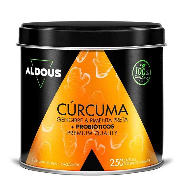 Cúrcuma Biológica com Gengibre, Pimenta Preta e Probióticos
