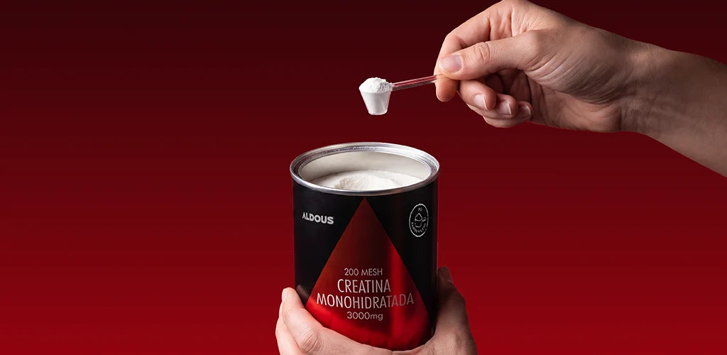 Embalagem de Creatina 200 Mesh Aldous em pó, suplemento de creatina monohidratada para apoiar o desempenho físico em exercícios de alta intensidade.