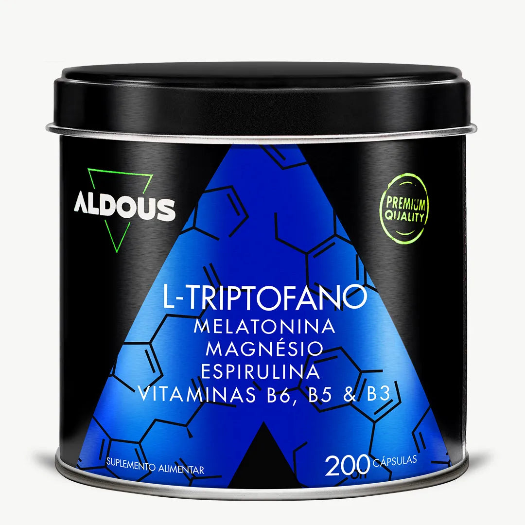 Triptofano com Melatonina, Magnésio, Espirulina e Vitaminas