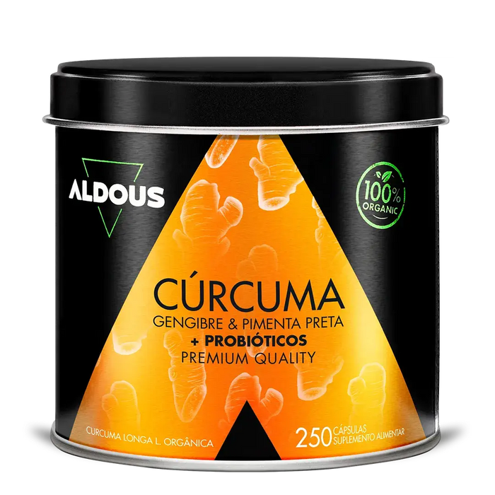 Cúrcuma Biológica com Gengibre, Pimenta Preta e Probióticos