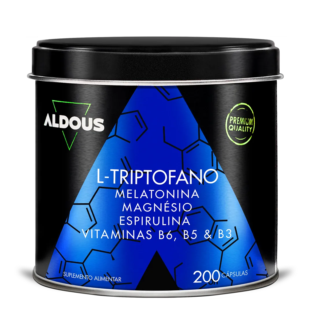 Triptofano com Melatonina, Magnésio, Espirulina e Vitaminas