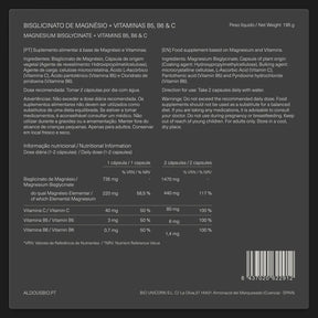 Bisglicinato de Magnésio com Vitamina B5, B6 e C