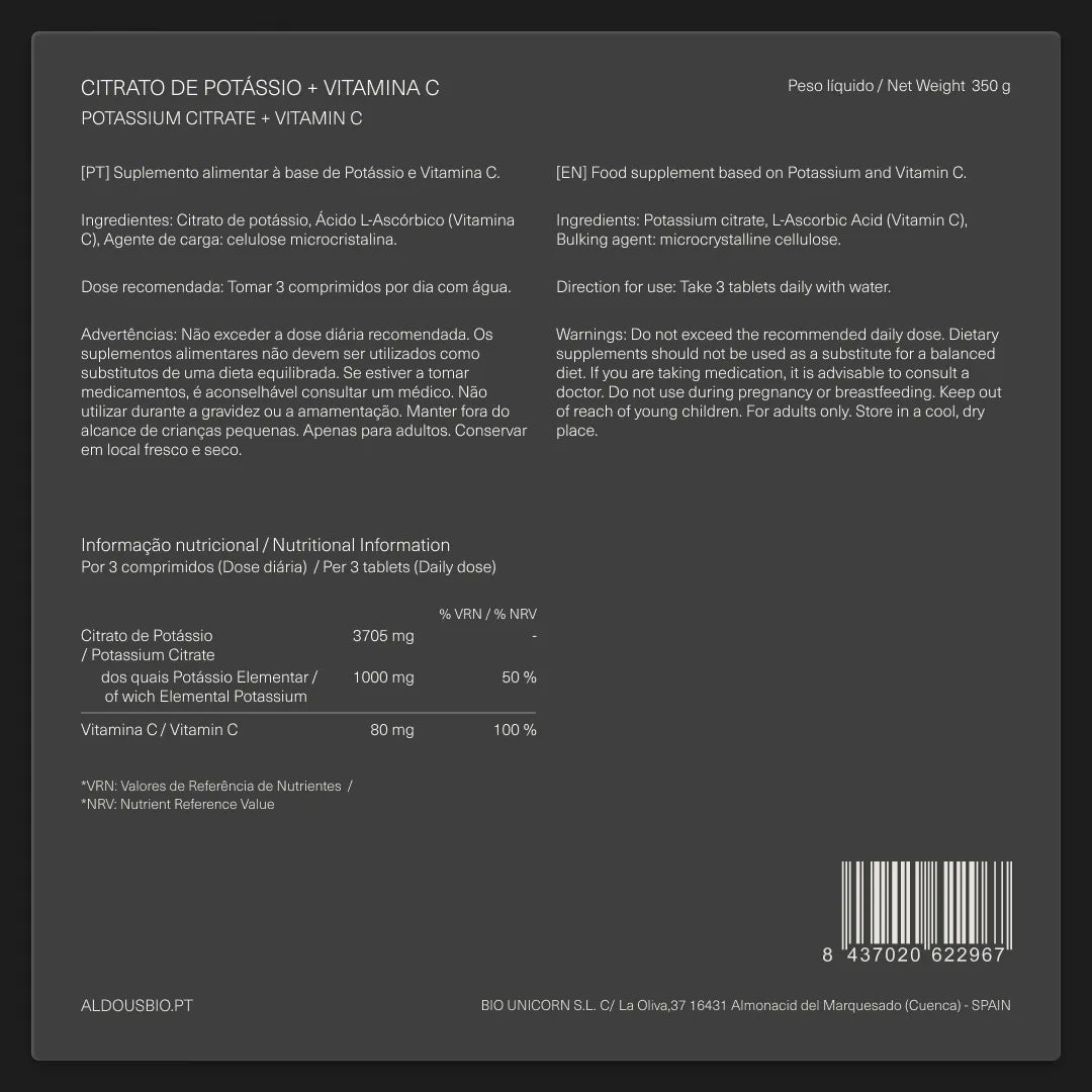 Potássio com Vitamina C