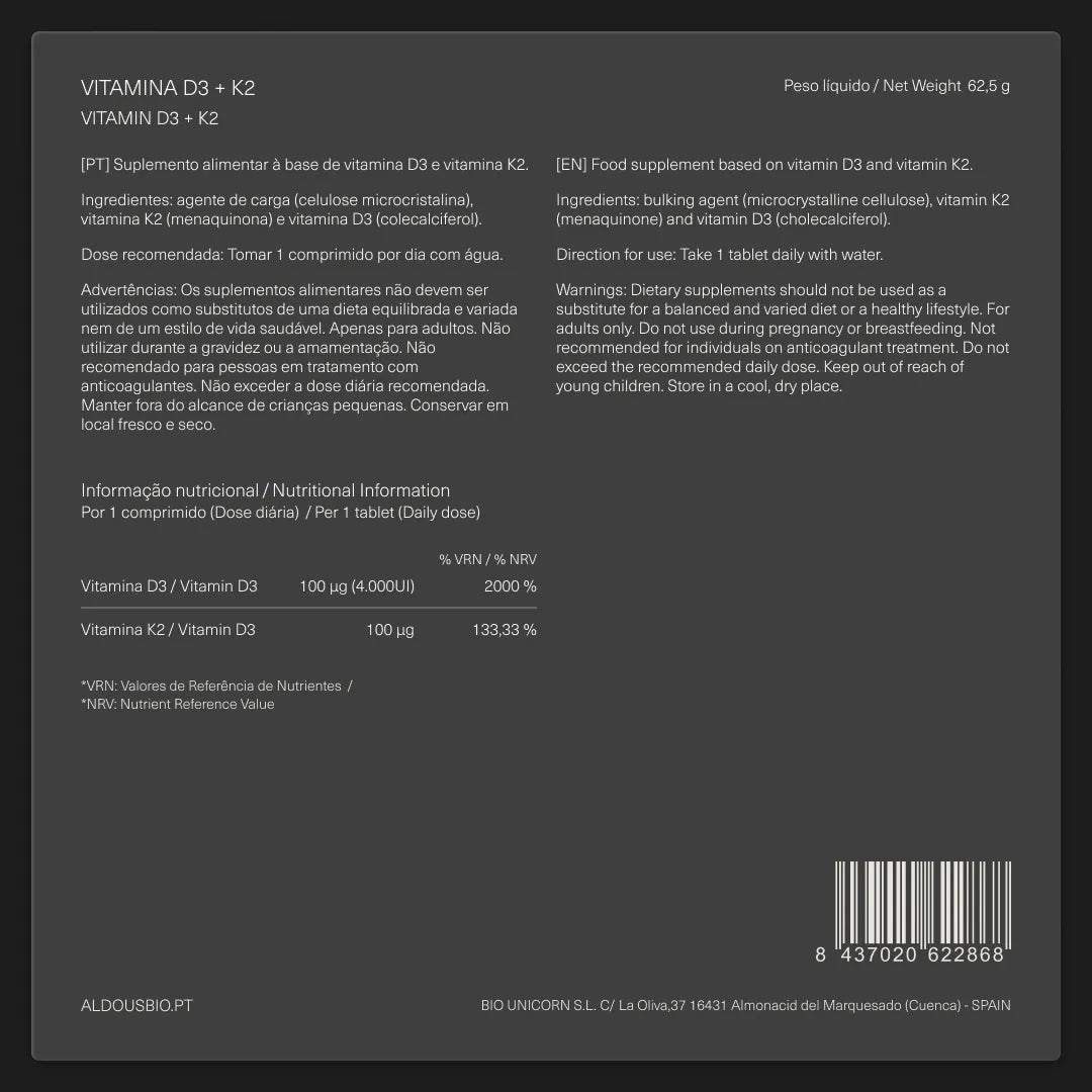 Vitamina D3 + K2