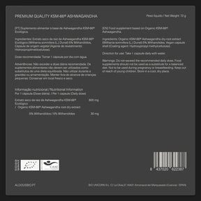 Extrato de raiz de Ashwagandha Orgânico KSM-66 ®