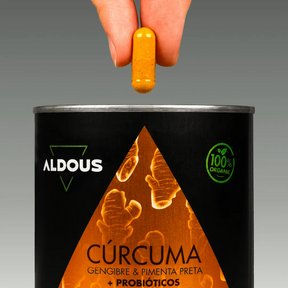 Cúrcuma Biológica com Gengibre, Pimenta Preta e Probióticos