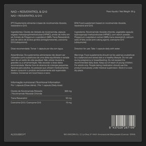 NAD+ com Resveratrol e Coenzima Q10