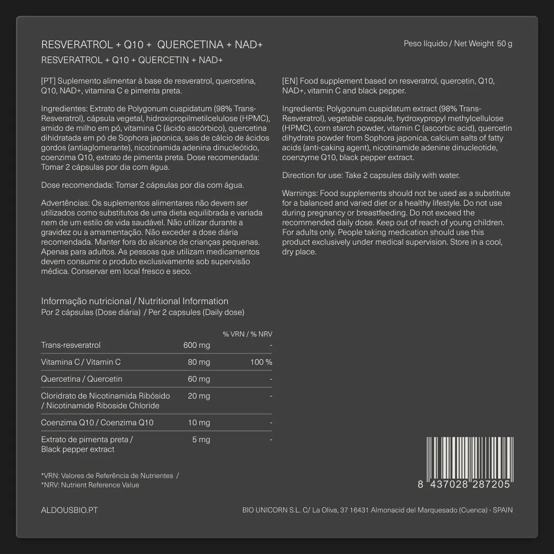 Resveratrol com Vitamina C