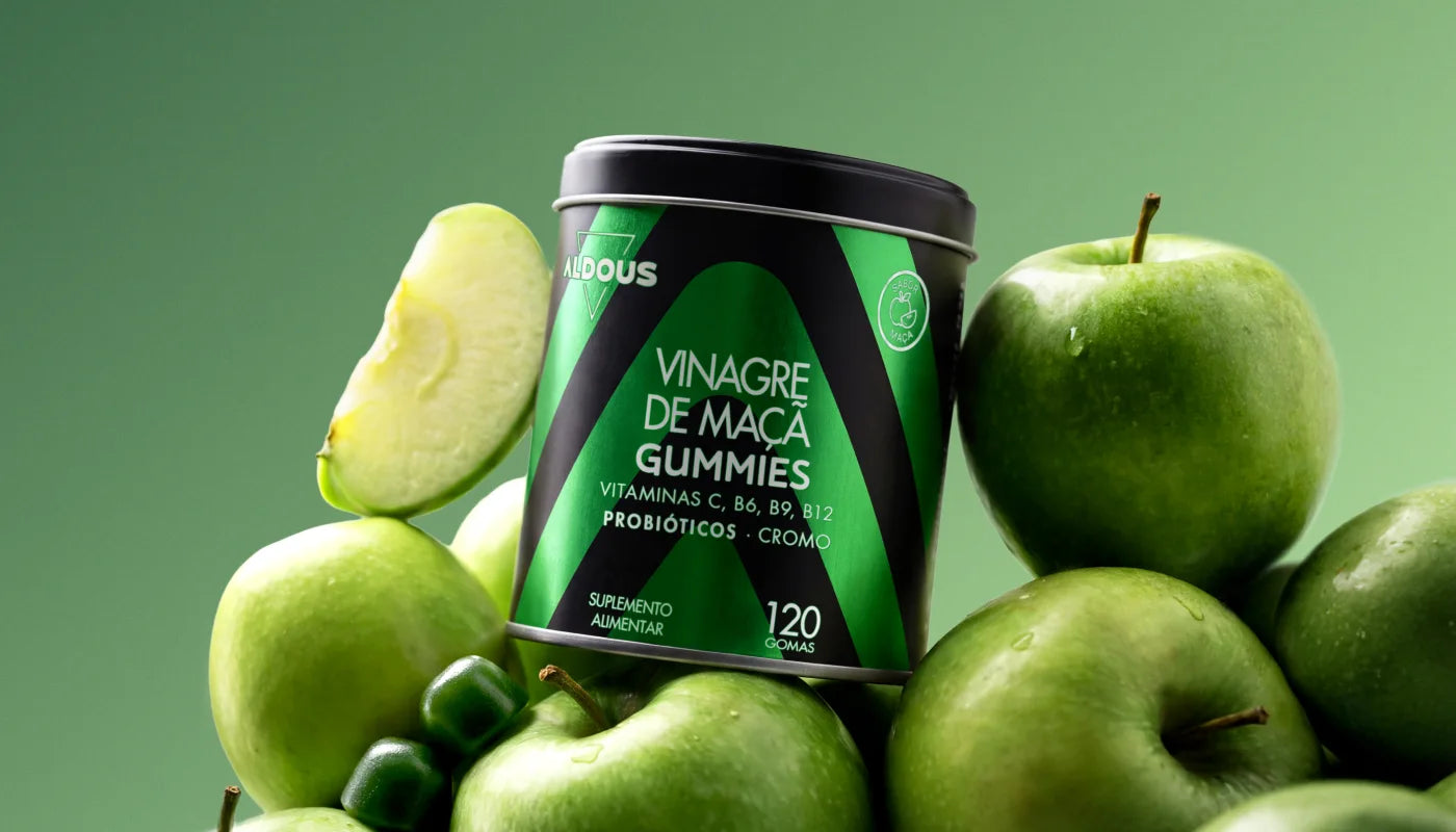 Gomas de vinagre com sabor a maçã